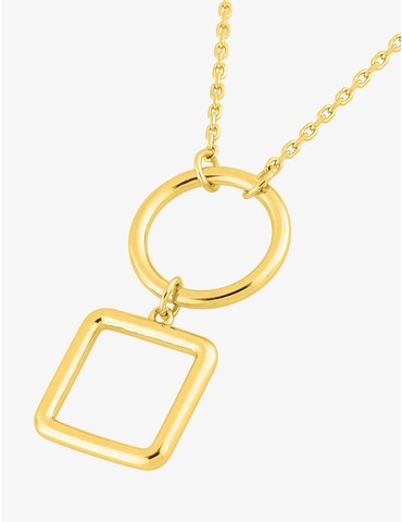 Collier géométrique plaqué or