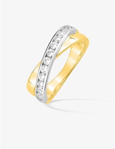 Bague anneaux croisés...