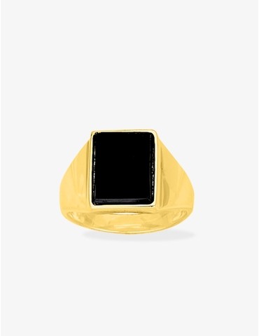 Chevalière onyx rectangle...
