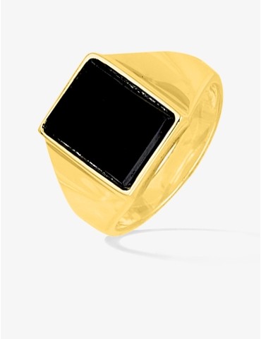 Chevalière onyx rectangle...