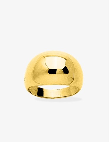 Bague large plaqué or