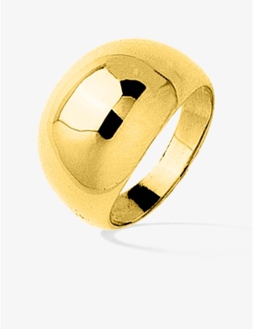 Bague large plaqué or