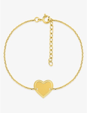 Bracelet cœur plaqué or