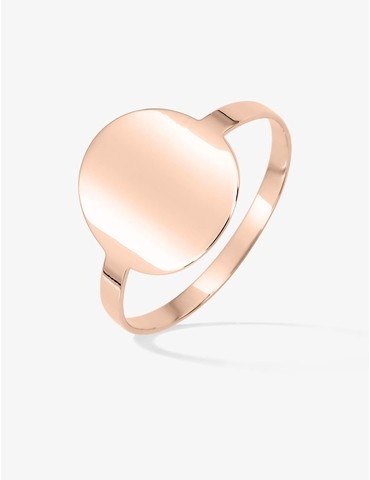 Bague jeton plaqué or rose
