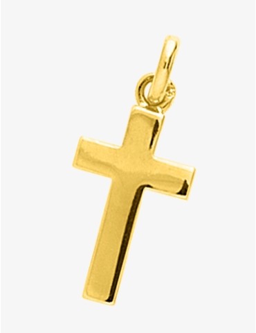 Pendentif croix plaqué or
