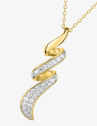 Collier ruban plaqué or,...