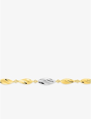 Bracelet plaqué or et rhodium
