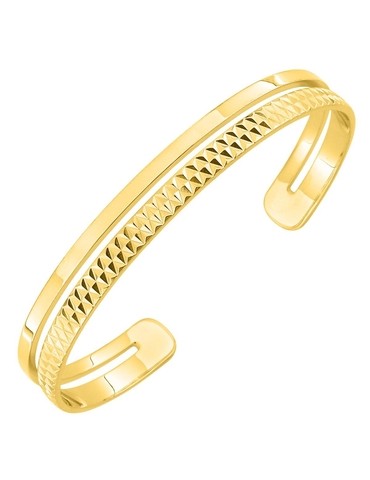 Bracelet jonc ouvert plaqué or
