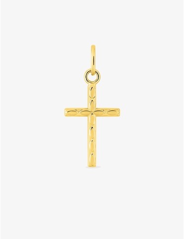 Pendentif croix plaqué or