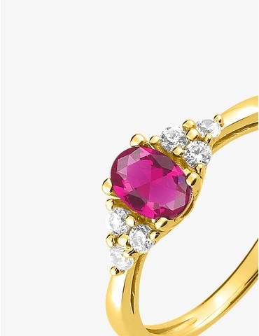 Bague plaquée or et oxydes...