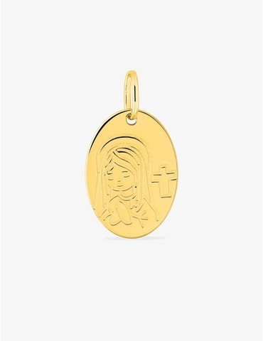 Pendentif plaqué or religieux