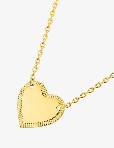 Collier plaqué or motif cœur