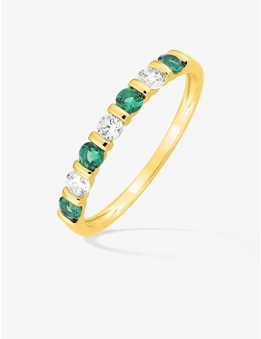 Bague plaquée or avec...