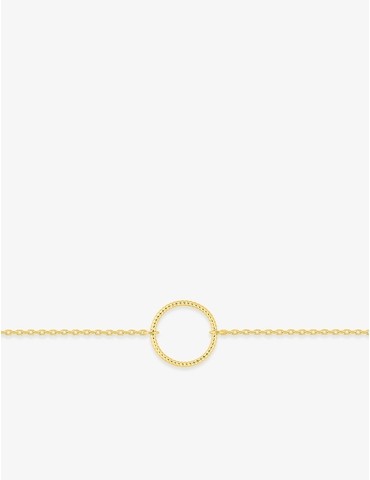Bracelet plaqué or avec anneau