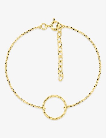 Bracelet plaqué or avec anneau