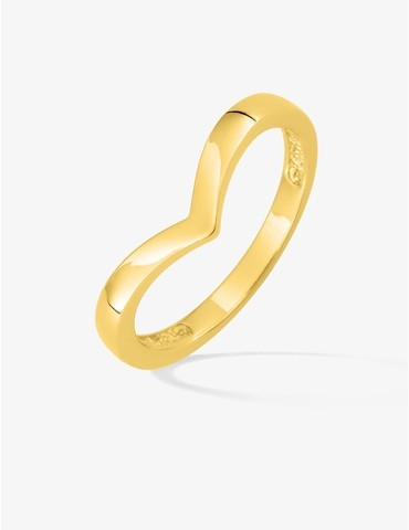 Bague en plaqué or en V