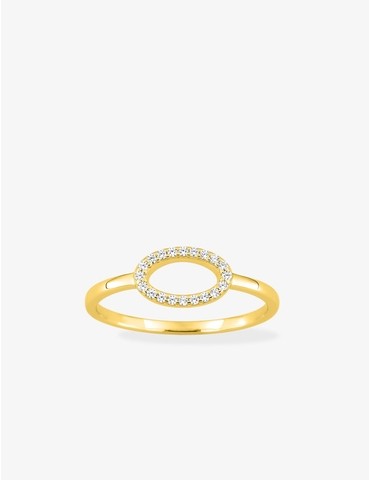 Bague en plaqué or et...