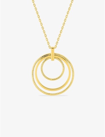 Collier plaqué or avec anneaux
