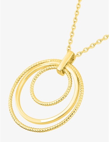 Collier plaqué or avec anneaux