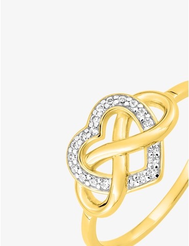 Bague en plaqué or rhodium...