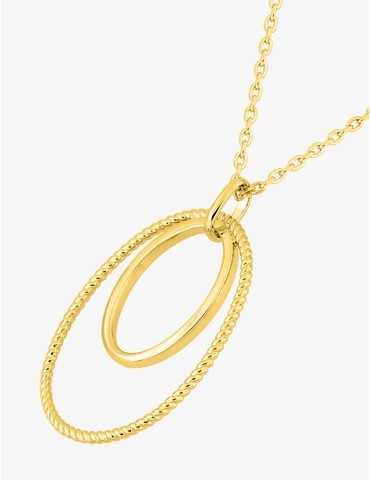 Collier en plaqué or avec...