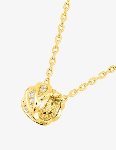 Collier en plaqué or avec...
