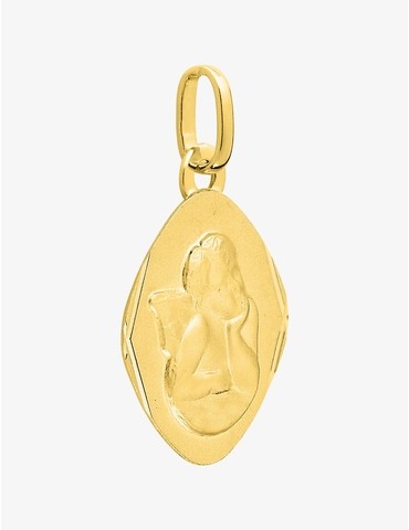 Médaille motif ange plaqué or