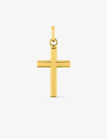 Pendentif croix plaqué or