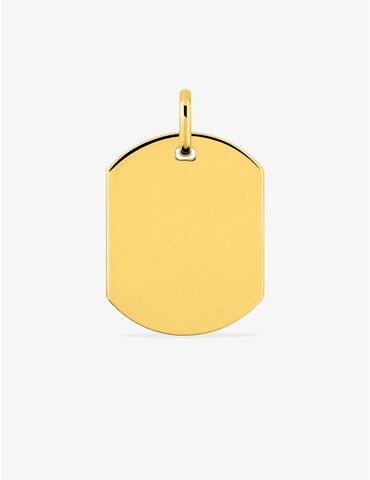 Pendentif plaqué or plaque GI