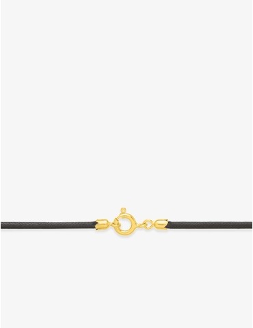 Collier corde noire et...
