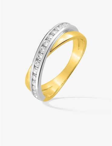 Bague en plaqué or, rhodium...