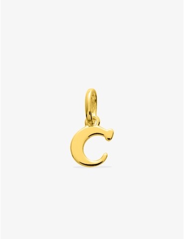 Pendentif plaqué or lettre C