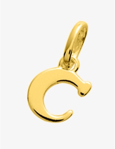 Pendentif plaqué or lettre C