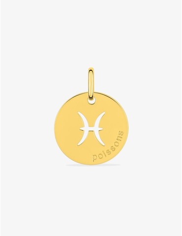 Pendentif plaqué or signe...