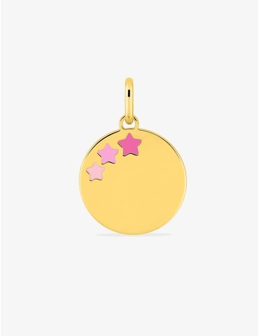 Pendentif plaqué or rond...