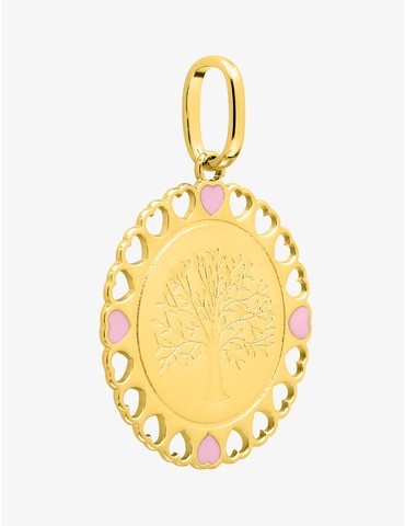Pendentif plaqué or rond...
