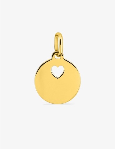 Pendentif plaqué or rond...