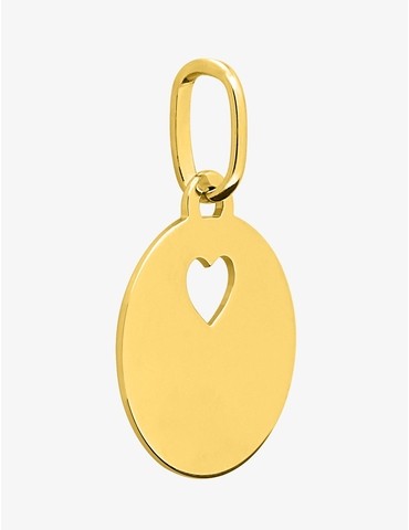 Pendentif plaqué or rond...