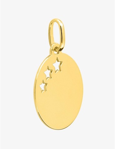 Pendentif plaqué or ronde...