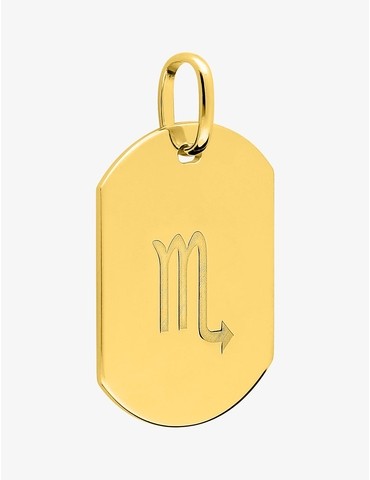 Pendentif plaqué or plaque...