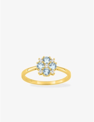 Bague plaqué or avec oxydes...