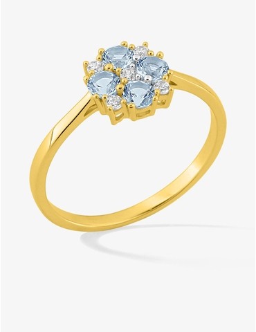Bague plaqué or avec oxydes...