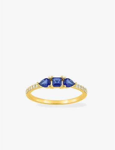 Bague plaqué or trilithique...