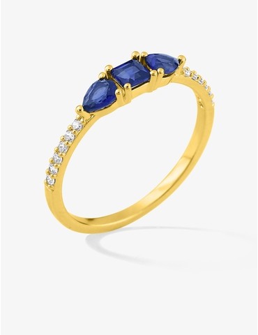 Bague plaqué or trilithique...