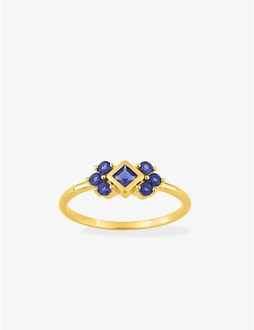 Bague plaqué or avec 7...