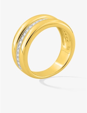 Bague bicolore plaqué or...