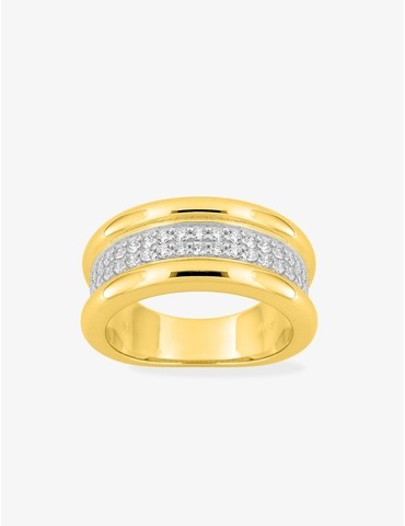 Bague bicolore plaqué or...