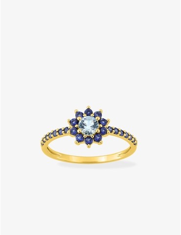 Bague plaqué or motif...