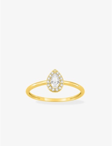 Bague plaqué or avec oxydes...