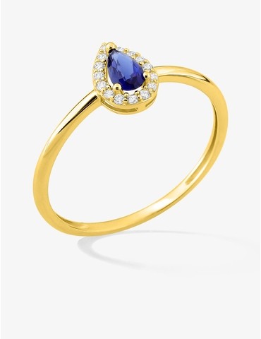 Bague plaqué or avec oxydes...